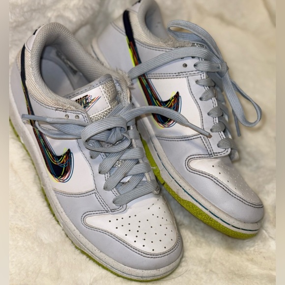 Nike Dunk Low 3D Swoosh Grey (GS) Size 4Y - Picture 1 of 15